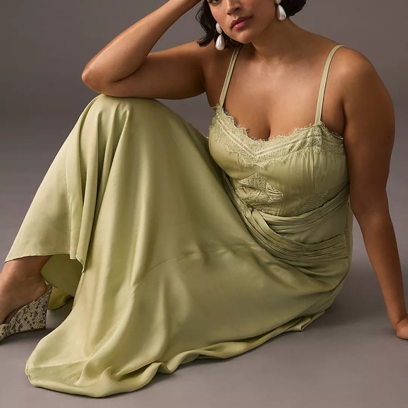 Anthropologie Light Green Maxi Dress - Picture 4 of 13